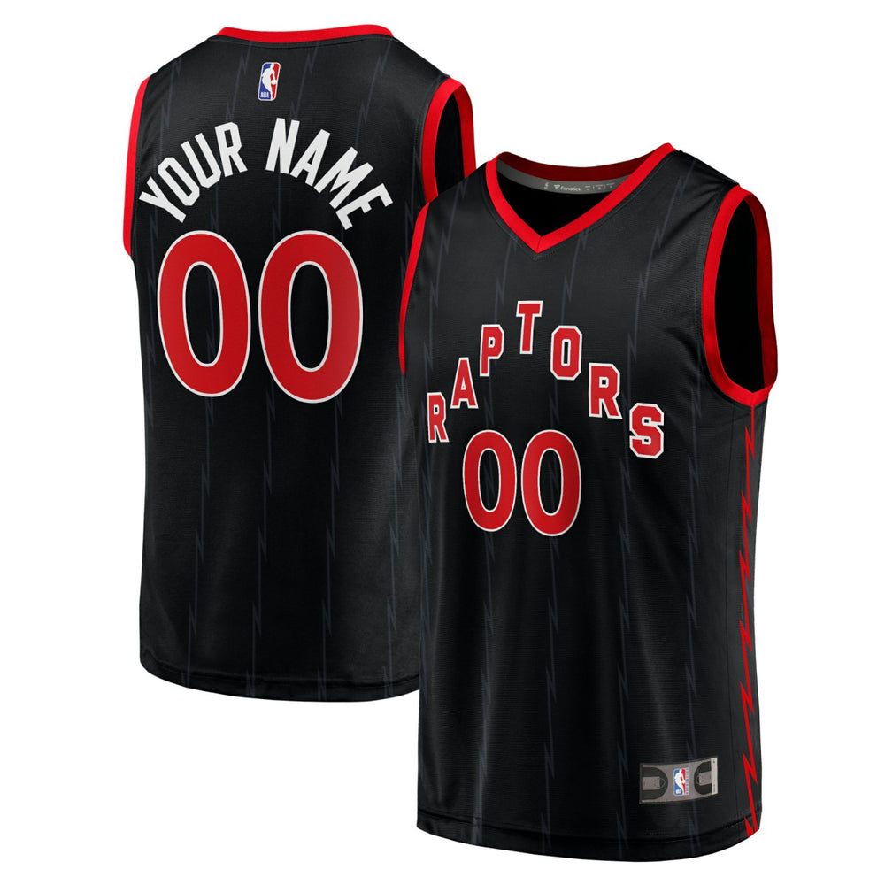 NBA Toronto Raptors Fast Break Replica Custom Jersey Black