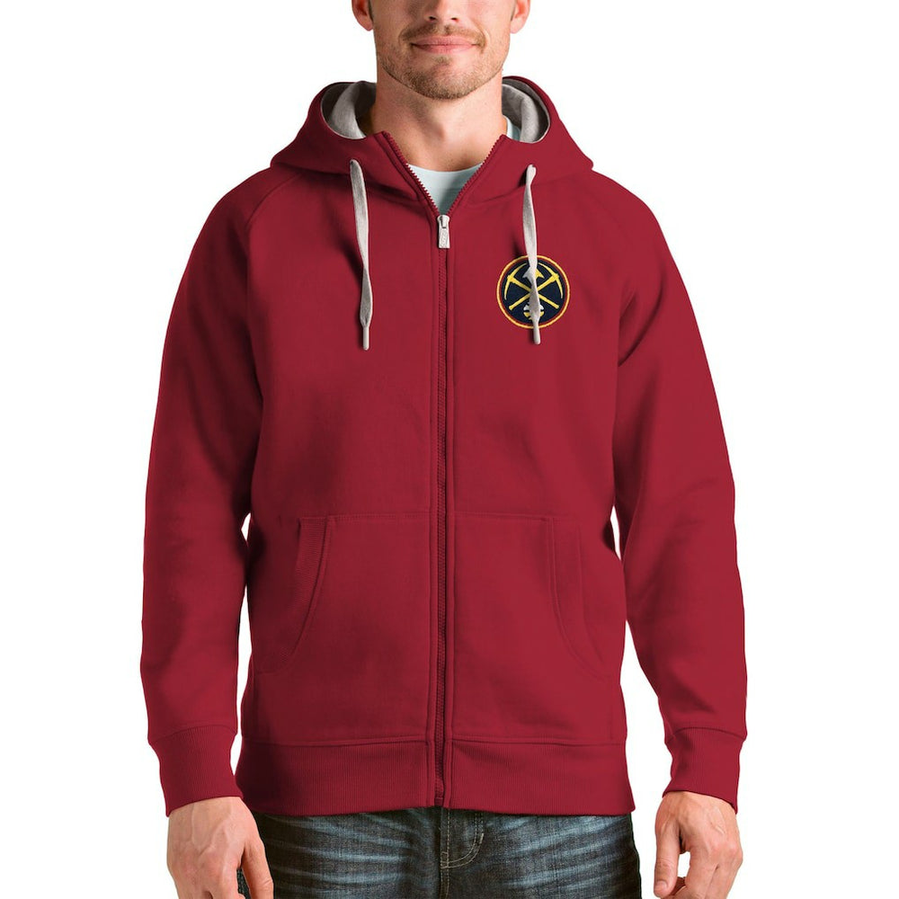 NBA Denver Nuggets Antigua Logo Victory Full-Zip Hoodie sale