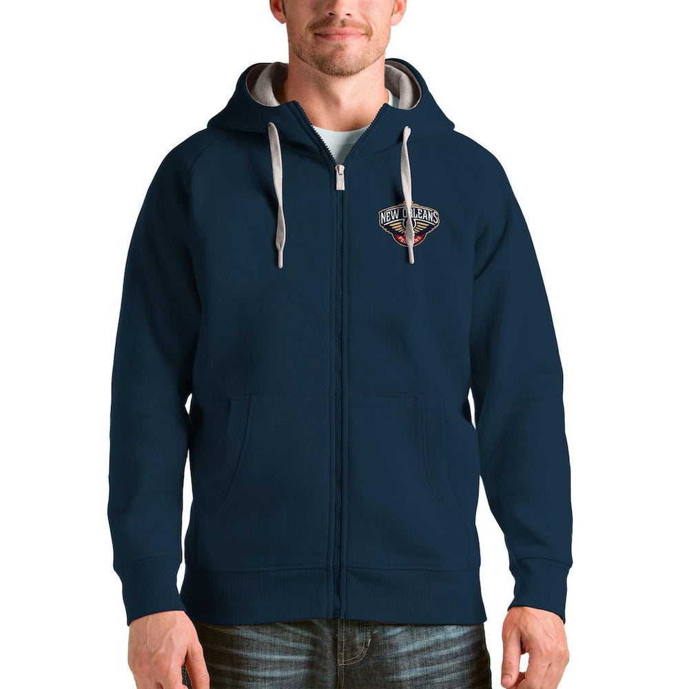 NBA New Orleans Pelicans Antigua Logo Victory Full-Zip Hoodie