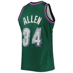NBA Ray Allen Milwaukee Bucks 1996/97 Hardwood Classics NBA 75th Anniversary Diamond Swingman Jersey