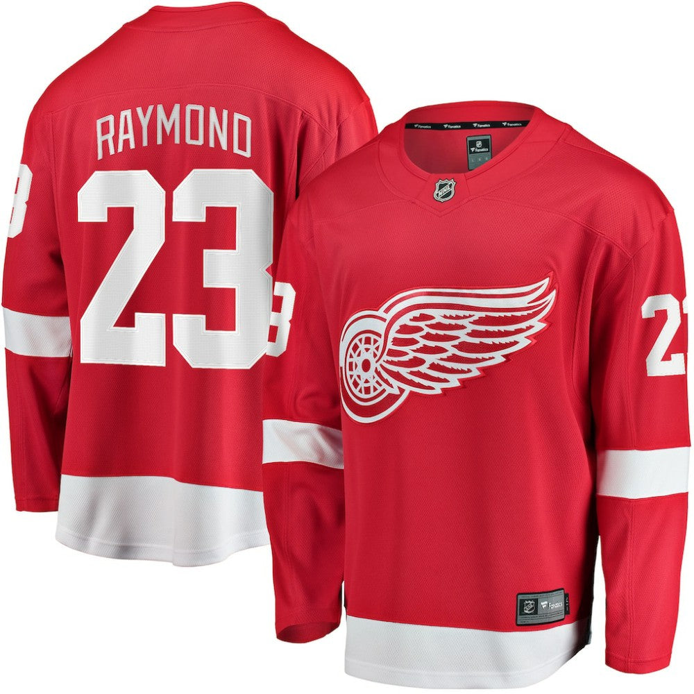 NHL Red Lucas Raymond Detroit Red Wings Fanatics Home Breakaway Player Jersey