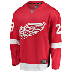 NHL Red Lucas Raymond Detroit Red Wings Fanatics Home Breakaway Player Jersey