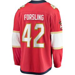 NHL Red Gustav Forsling Florida Panthers Fanatics Home Breakaway Player Jersey