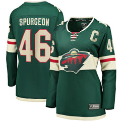 NHL Green Jared Spurgeon Minnesota Wild Women's Home Breakaway Player Jersey