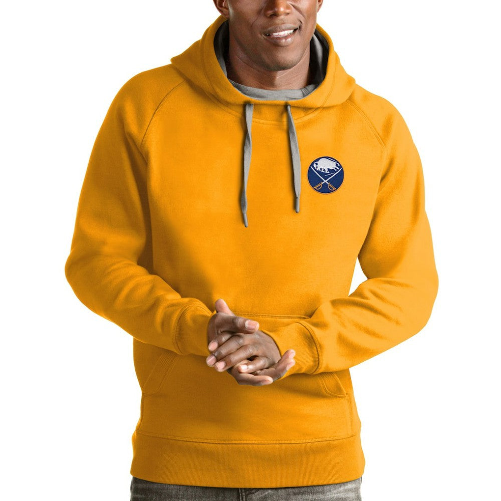 NHL Gold Buffalo Sabres Antigua Victory Pullover Hoodie