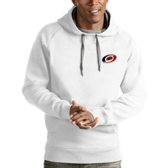 NHL White Carolina Hurricanes Antigua Victory Pullover Hoodie