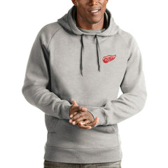 NHL Heathered Gray Detroit Red Wings Antigua Victory Pullover Hoodie