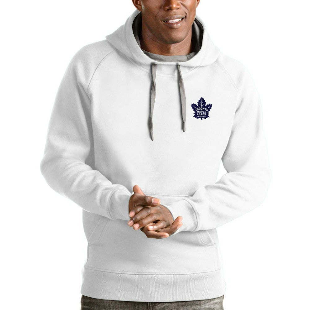 NHL White Toronto Maple Leafs Antigua Victory Pullover Hoodie