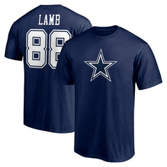 CeeDee Lamb Team Player Icon Name & Number T-Shirt - Dallas Cowboys