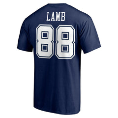 CeeDee Lamb Team Player Icon Name & Number T-Shirt - Dallas Cowboys