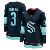 NHL Deep Sea Blue Will Borgen Seattle Kraken Fanatics Women's Home Breakaway Player Jersey