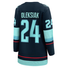 NHL Deep Sea Blue Jamie Oleksiak Seattle Kraken Fanatics Women's Home Breakaway Player Jersey