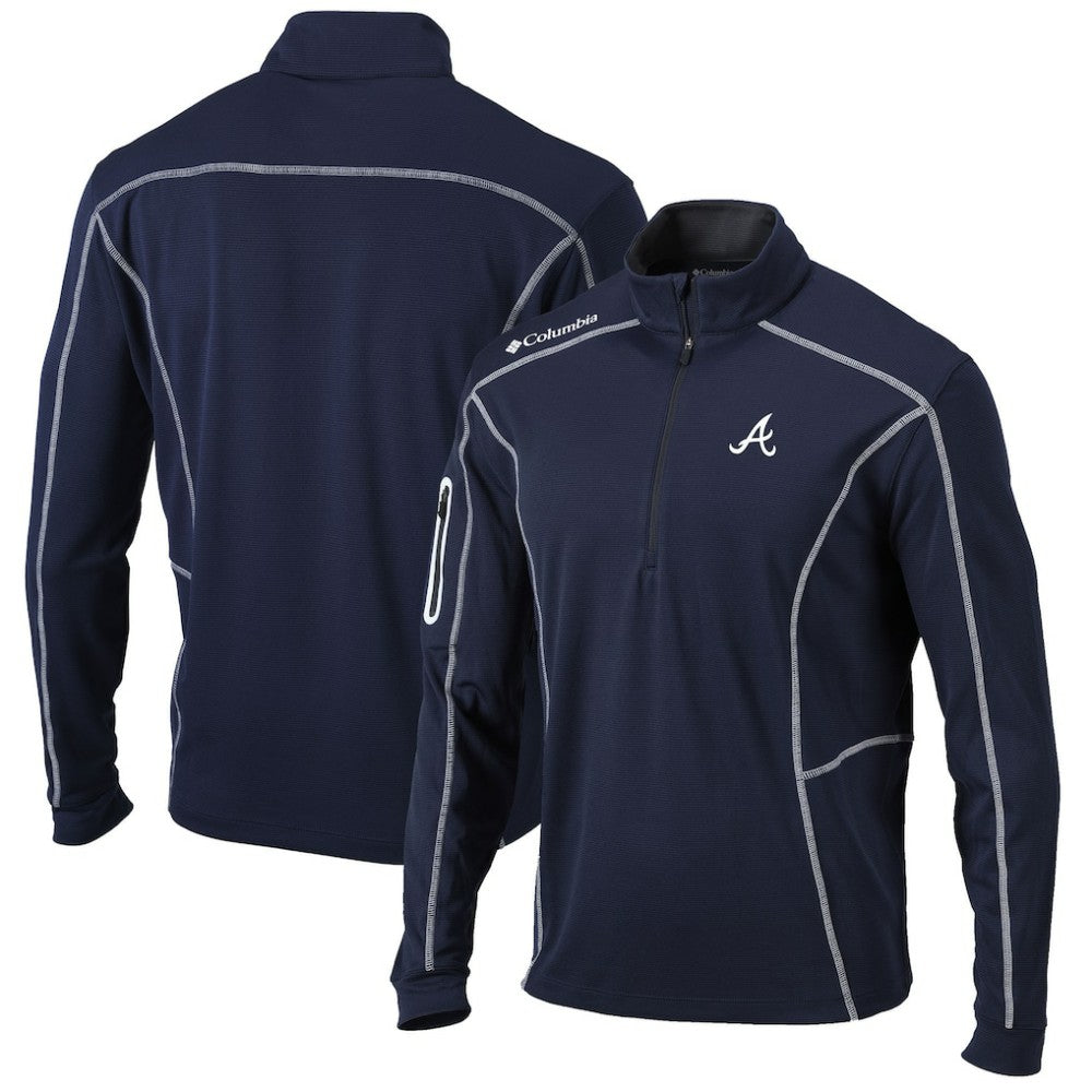 MLB Atlanta Braves Columbia Shotgun Omni-Wick Quarter-Zip Pullover Jacket