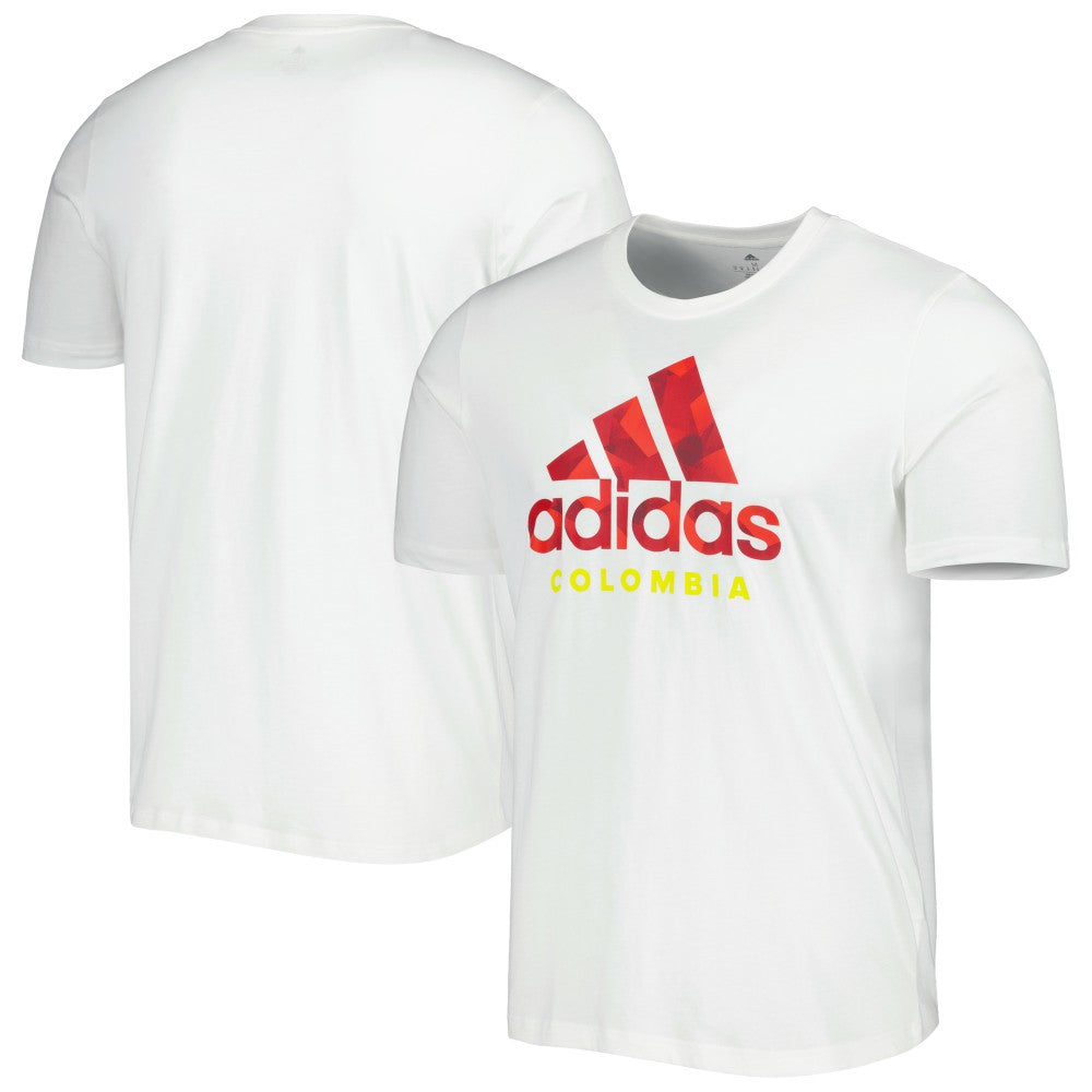 Colombia National Team DNA Graphic T-Shirt - Adidas White