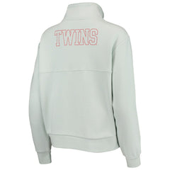 MLB Minnesota Twins The Wild Collective Women's Two-Hit Quarter-Zip Pullover Top