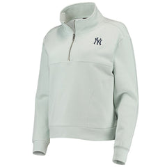 MLB New York Yankees The Wild Collective Women's Two-Hit Quarter-Zip Pullover Top