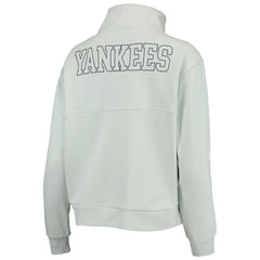 MLB New York Yankees The Wild Collective Women's Two-Hit Quarter-Zip Pullover Top