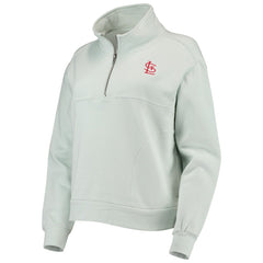 MLB St. Louis Cardinals The Wild Collective Women's Two-Hit Quarter-Zip Pullover Top