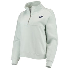 MLB Washington Nationals The Wild Collective Women's Two-Hit Quarter-Zip Pullover Top