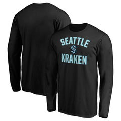 NHL Black Seattle Kraken Team Victory Arch Long Sleeve T-Shirt