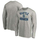 NHL Heathered Gray Seattle Kraken Victory Arch Long Sleeve T-Shirt
