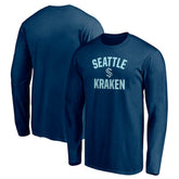 NHL Deep Sea Blue Seattle Kraken Victory Arch Long Sleeve T-Shirt
