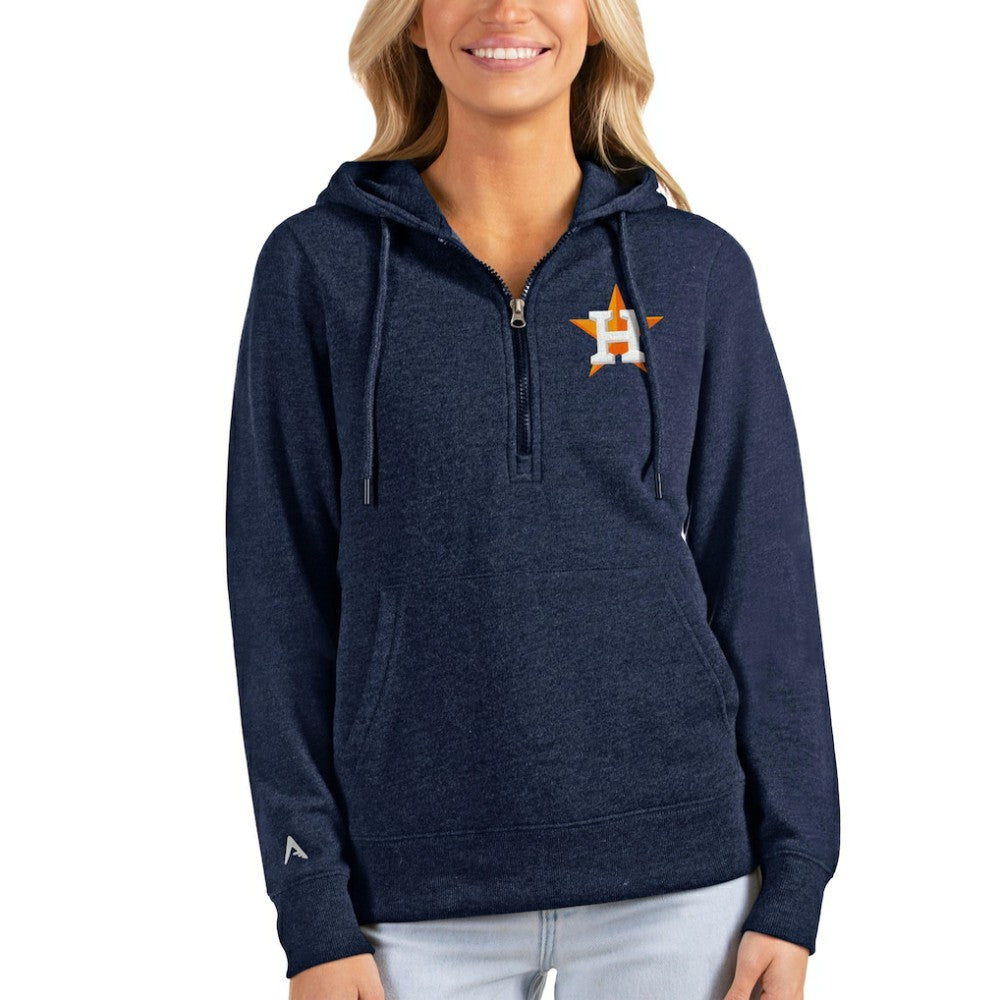 MLB Houston Astros Antigua Women's Action Half-Zip Pullover Hoodie