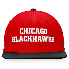 NHL Red/Black Chicago Blackhawks Fanatics Iconic Color Blocked Snapback Hat