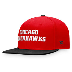 NHL Red/Black Chicago Blackhawks Fanatics Iconic Color Blocked Snapback Hat