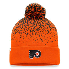 NHL Orange Philadelphia Flyers Fanatics Iconic Gradient Cuffed Knit Hat with Pom