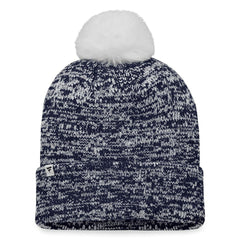 NHL Deep Sea Blue Seattle Kraken Fanatics Women's Glimmer Cuffed Knit Hat with Pom