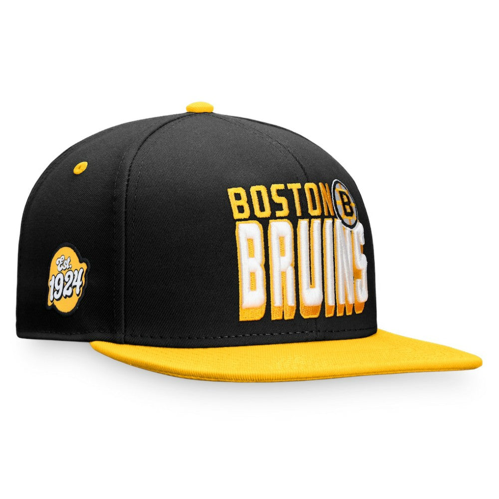 NHL Black/Gold Boston Bruins Fanatics Heritage Retro Two-Tone Snapback Hat
