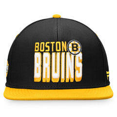NHL Black/Gold Boston Bruins Fanatics Heritage Retro Two-Tone Snapback Hat