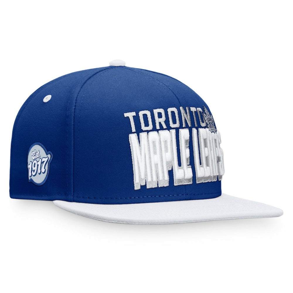 NHL Blue/White Toronto Maple Leafs Fanatics Heritage Retro Two-Tone Snapback Hat