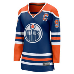 NHL Royal Connor McDavid Edmonton Oilers Fanatics Women's Home Breakaway Jersey