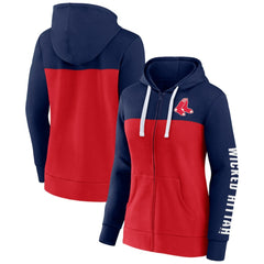 MLB Boston Red Sox Fanatics Women's Take The Field Colorblocked Hoodie Full-Zip Jacket