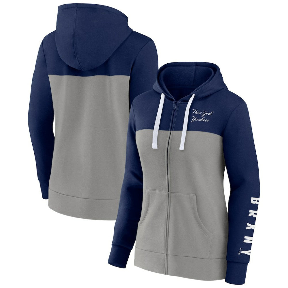 MLB New York Yankees Fanatics Women's Take The Field Colorblocked Hoodie Full-Zip Jacket