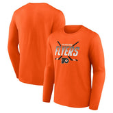 NHL Orange Philadelphia Flyers Fanatics Covert Long Sleeve T-Shirt
