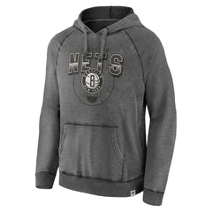 NBA Brooklyn Nets True Classics Vintage Snow Wash Raglan Pullover Hoodie