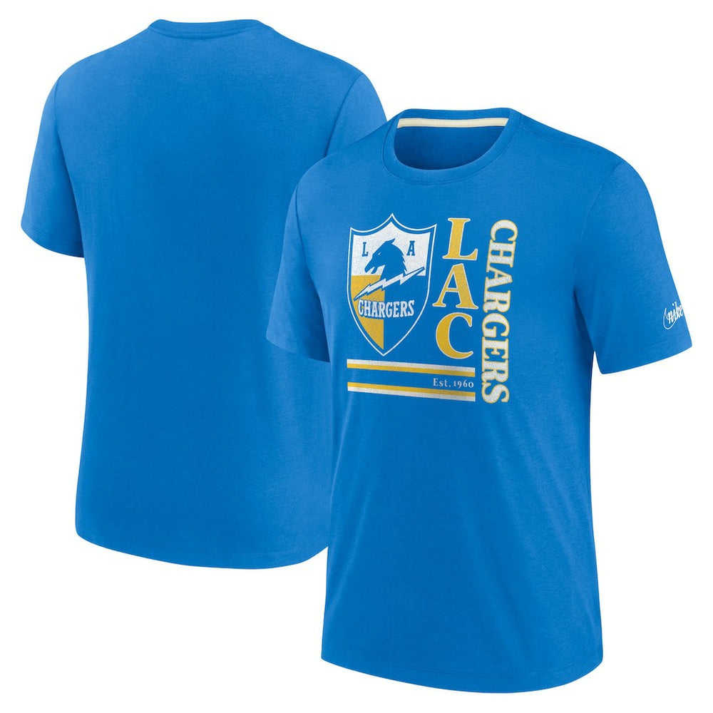 Wordmark Logo Tri-Blend T-Shirt - Los Angeles Chargers