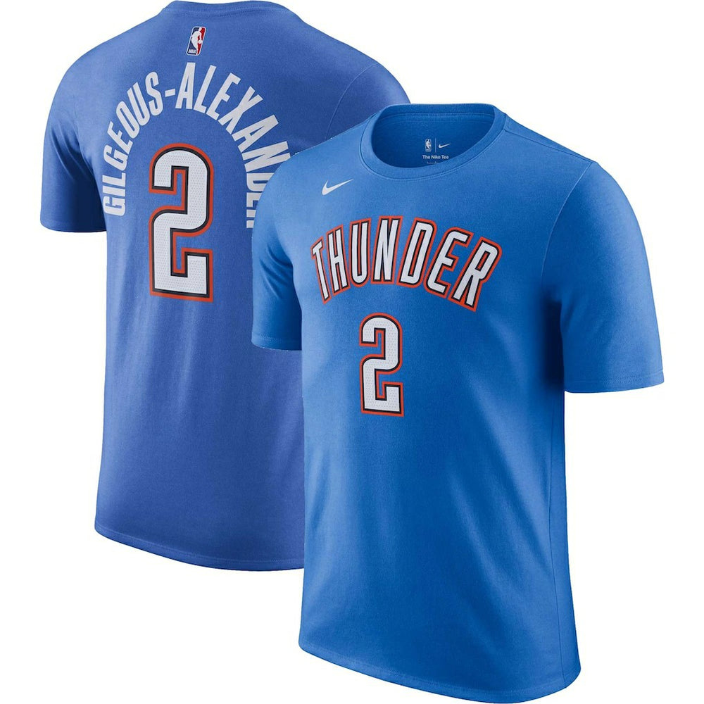 NBA Shai Gilgeous-Alexander Oklahoma City Thunder Icon 2022/23 Name & Number T-Shirt