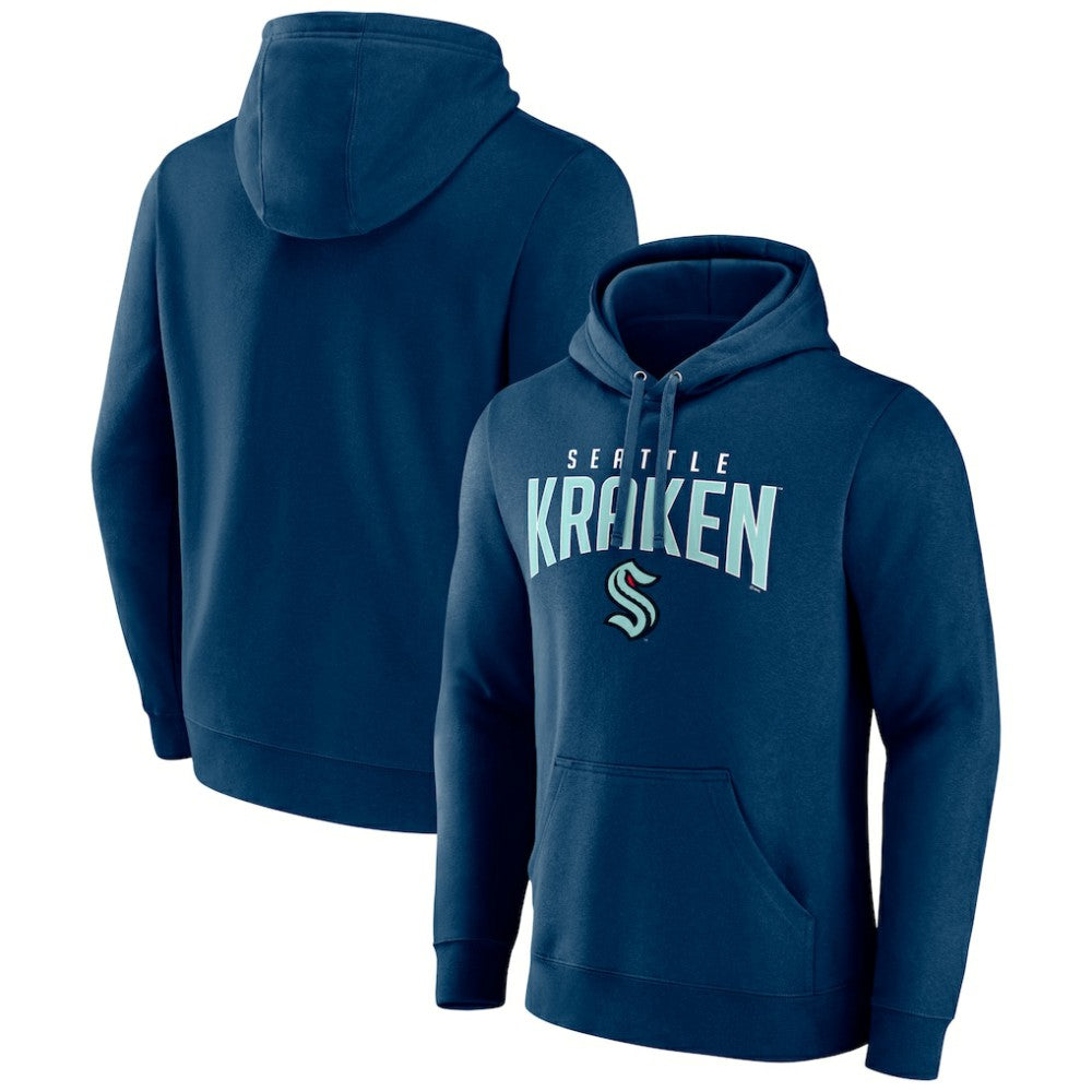 NHL Navy Seattle Kraken Fanatics Special Edition 2.0 Wordmark Pullover Hoodie