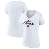 NHL White New Jersey Devils Fanatics Women's Special Edition V-Neck T-Shirt