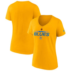 NHL Gold St. Louis Blues Fanatics Women's Special Edition V-Neck T-Shirt