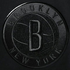 NBA Brooklyn Nets Pro Standard Triple Black Gloss Logo Shorts for sale