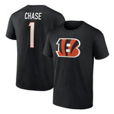 Ja'Marr Chase Player Icon Name & Number T-Shirt - Cincinnati Bengals