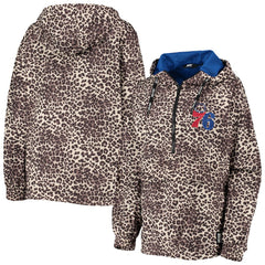 NBA Philadelphia 76ers DKNY Sport Women's Gabriella Windbreaker Half-Zip Hoodie