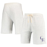 MLB Colorado Rockies Concepts Sport Mainstream Terry Tri-Blend Shorts
