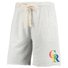 MLB Colorado Rockies Concepts Sport Mainstream Logo Terry Tri-Blend Shorts