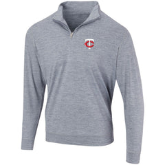 MLB Minnesota Twins Peached Marled Yarn Quarter-Zip Pullover Jacket